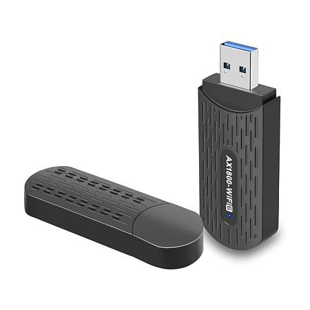 Adapter WiFi 6.0 USB-A, 1800 Mbps, Dual-Band (2.4GHz / 5GHz), Black