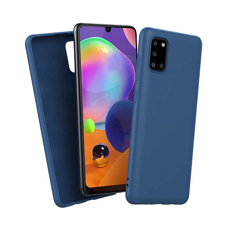 Helmet Case Liquid Silicone Samsung A31, Blue