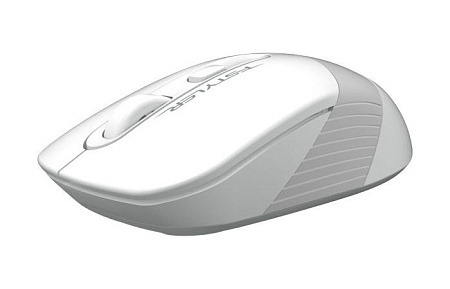 Mouse A4Tech FM10, 800-1600 dpi, 4 buttons, 108g, Ambidextrous, 4-Way Wheel, 1.5m, USB, White/Grey