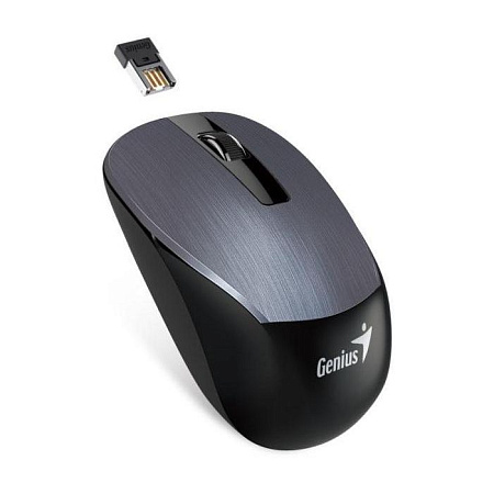 Wireless Mouse Genius NX-7015, 1200 dpi, 3 buttons, Ambidextrous, 57g, BlueEye, 1xAA, 2.4Ghz, Iron G