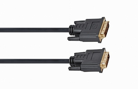 Cable DVI M to DVI M,  4.5m, Cablexpert DVI-D Dual link with ferrite, CC-DVI2-BK-15