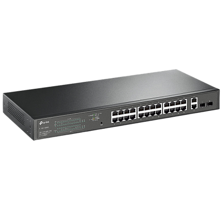 28-port Gigabit EasySmart PoE+ Switch TP-LINK "TL-SG1428PE", 24xPoE+ ports, 2xSFP Slots, 250W Budget