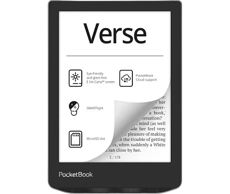 Электронная книга PocketBook Verse 629, Mist Grey, acer,asus,lenovo,hp,dell,планшеты,чехол для планшета, подставка для ноутбука, зарядка для ноутбука