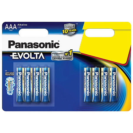 Panasonic "EVOLTA" AAA Blister *8, Alkaline, LR03EGE/8B2F Panasonic "EVOLTA" AAA Blister *8, Alkaline, LR03EGE/8B2F