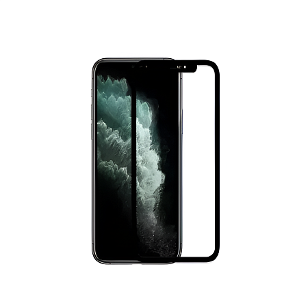 Helmet Diamond Glass 4D Frame iPhone 11 Pro/X/Xs, Black (V2)