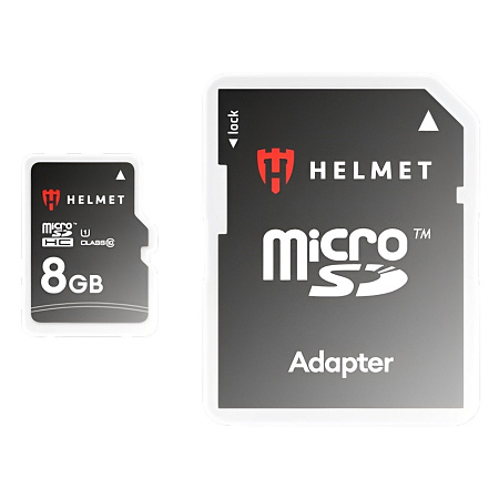 Helmet MicroSD Card (Class 10) UHS-I (U1) + SD Adapter, Basic Line, 8 GB Helmet MicroSD Card (Class 10) UHS-I (U1) + SD Adapter, Basic Line, 8 GB