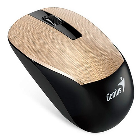 Wireless Mouse Genius NX-7015, 1200 dpi, 3 buttons, Ambidextrous, 57g, BlueEye, 1xAA, 2.4Ghz, Gold