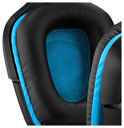 Gaming Headset Logitech G432, 50mm driver, 20-20000Hz, 39 Ohm, 107dB, 280g, 3.5mm/USB, Black/Blue