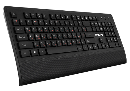 Wireless Keyboard & Mouse & Mouse Pad SVEN KB-C3800W, Multimedia, Palm rest, 1600dp, 6 buttons, Ergo Wireless Keyboard & Mouse & Mouse Pad SVEN KB-C3800W, Multimedia, Palm rest, 1600dp, 6 buttons, Ergo