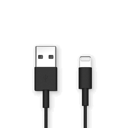 Helmet Cable USB to Lightning Basic 2.1A 1m, Black