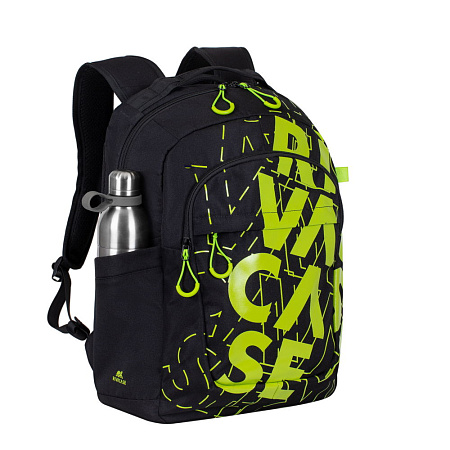 Backpack Rivacase 5430, for Laptop 15,6" & City bags, Black/Lime