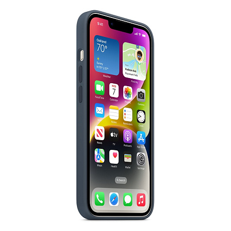 Case Original Silicone with MagSafe for iPhone 14, Storm Blue