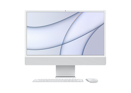 Моноблок Apple iMac A2438, 24", M1 with 8-core CPU and 8-core GPU, 8Гб/256Гб, macOS Big Sur, Серебристый