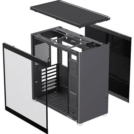Case ATX GAMEMAX Spark Pro, w/o PSU, 0.8/0.6mm, Front Metal, Dual Side Tempered Glass, Dust Filter, 