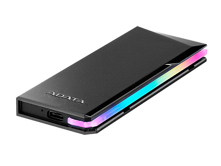 .M.2 SATA /NVMe SSD Enclosure ADATA XPG EC700G USB3.1 Type-C/A, RGB, Slim Durable Aluminum