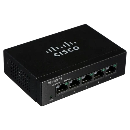 Сетевой коммутатор Cisco SG110D-05, 5x 10/100/1000 Мбит/с