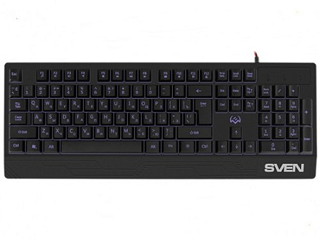 Gaming Keyboard SVEN KB-G7400, TKL, Fn keys, Backlight, WinLock, 1.8m, USB, EN/RU, Black