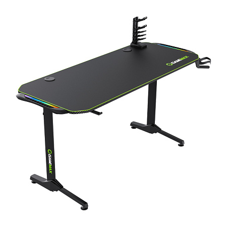Gaming Desk Gamemax D140-Carbon RGB, 140x60x75cm, Headsets hook, Cup holder, Cable managment, RGB Le Gaming Desk Gamemax D140-Carbon RGB, 140x60x75cm, Headsets hook, Cup holder, Cable managment, RGB Le
