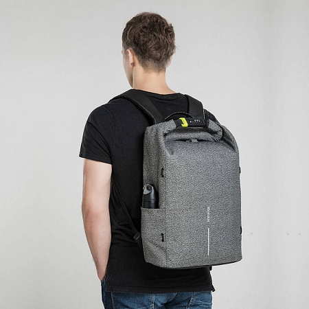 Backpack Bobby Urban, anti-theft, P705.642 for Laptop 15.6" & City Bags, Grey 