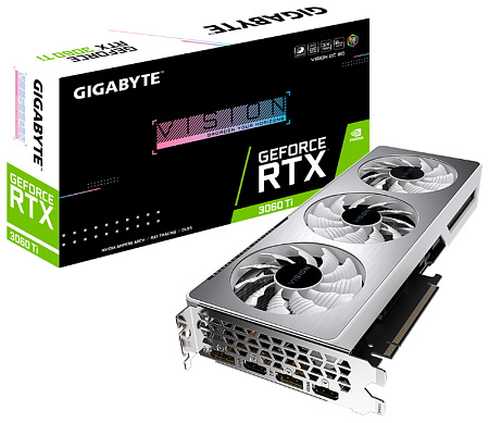 VGA Gigabyte RTX3060Ti 8GB GDDR6 Vision OC (GV-N306TVISION OC-8GD) VGA Gigabyte RTX3060Ti 8GB GDDR6 Vision OC (GV-N306TVISION OC-8GD)
