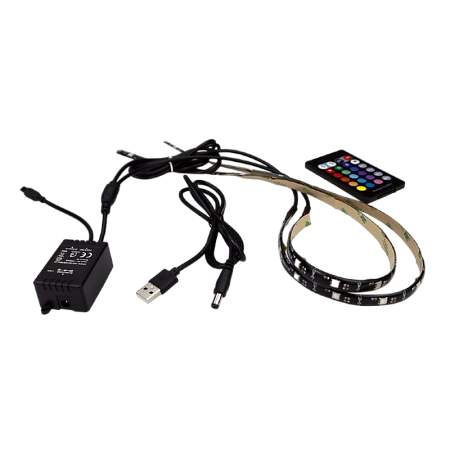 LED Strip Light USB, 2 x 50 cm, Cablexpert LED-2SU-RGB50-01
