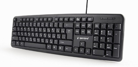 Keyboard Gembird KB-U-103, Standard, Full size, Silent, 1.5m, USB, EN/RU, Black Keyboard Gembird KB-U-103, Standard, Full size, Silent, 1.5m, USB, EN/RU, Black