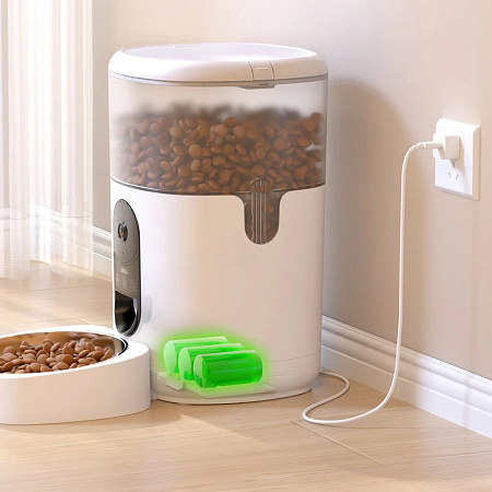 imou Smart Pet Food Feeder 2.5K Panoramic View 4L PF1, White