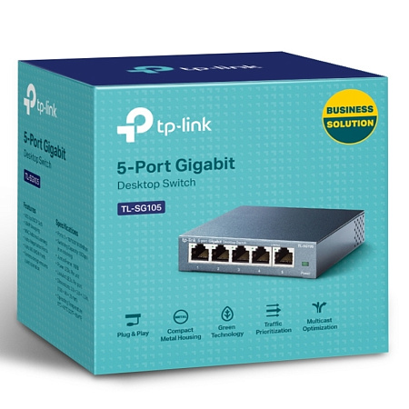 .5-port 10/100/1000Mbps Switch TP-LINK "TL-SG105", steel case .5-port 10/100/1000Mbps Switch TP-LINK "TL-SG105", steel case