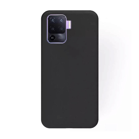 Helmet Case Liquid Silicone Oppo Reno 5 Lite, Black