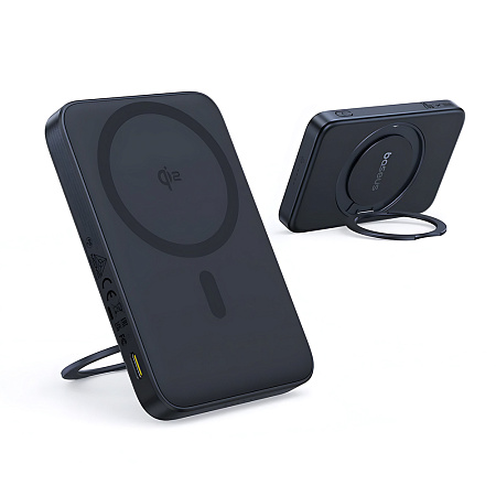 Baseus Power Bank Magsafe PicoGo Qi2 with Kickstand 5000mAh, 20w with cable Type-C 0.3m, Black