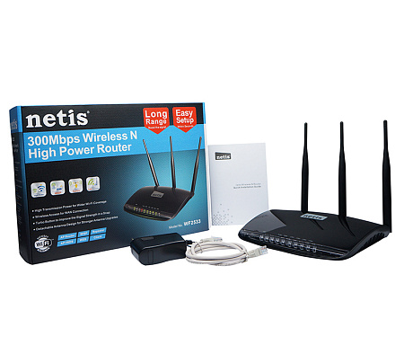 Wi-Fi N Netis Router, "WF2533", 300Mbps, 3x5dBi Detachable Antenna Wi-Fi N Netis Router, "WF2533", 300Mbps, 3x5dBi Detachable Antenna