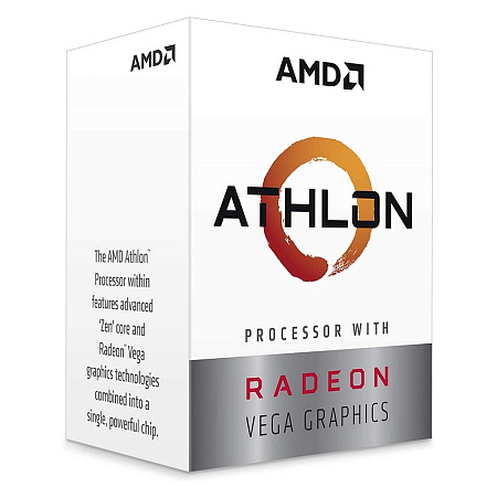 APU AMD Athlon 3000G (3.5GHz, 2C/4T, L2 1MB, L3 4MB, 14nm, Vega 3 Graphics, 35W), Socket AM4, Tray