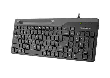 Keyboard A4Tech FK25, 12 Fn keys, Ultra Slim, Smartphone Cradle, Laser Inscribed Keys, Chocolate Key