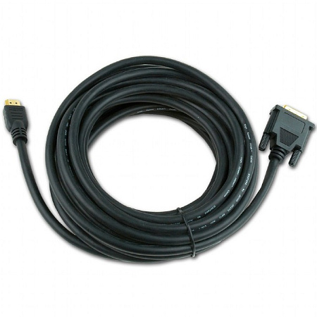Cable HDMI to DVI  7.5m Cablexpert, male-male, GOLD, 18+1pin single-link, CC-HDMI-DVI-7.5MC