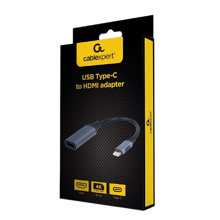 Adapter  Type-C to HDMI socket 0.15m Cablexpert, up to 4K at 60 Hz, A-USB3C-HDMI-01