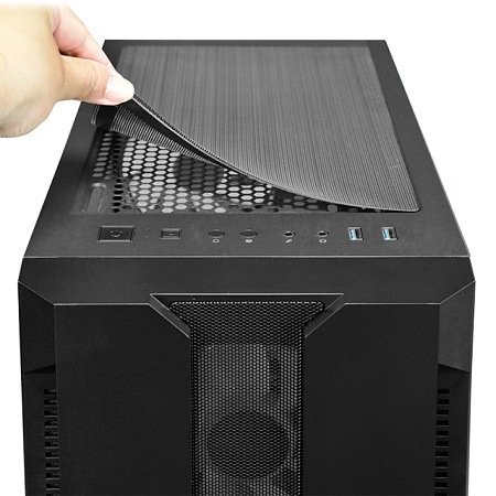 Case ATX Chieftec UK-02W-OP, w/o PSU, 0.5mm, Front Mesh, Dust filter, 2xUSB3.0, 1xUSB-C, 2x2.5", 1x3