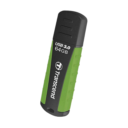 USB Flash накопитель Transcend JetFlash 810, 64Гб, Черный/Зеленый