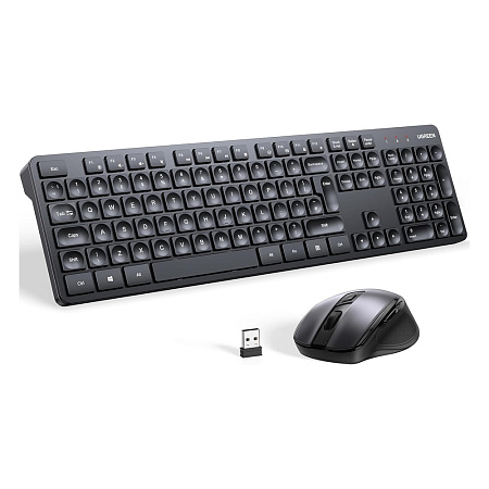 UGREEN Wireless Combo Keyboard and Mouse Ergonomic US MK006, Black UGREEN Wireless Combo Keyboard and Mouse Ergonomic US MK006, Black