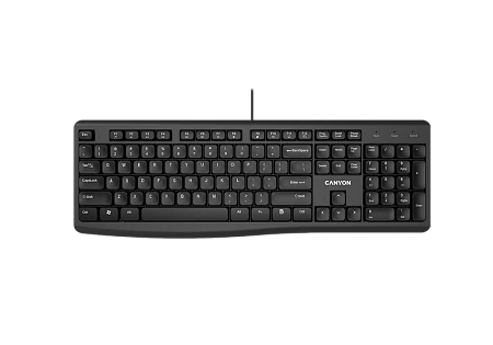 Клавиатура Canyon KB-50, Проводное, Чёрный