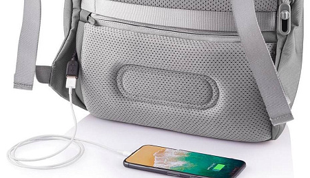 Backpack Bobby Soft, anti-theft, P705.792 for Laptop 15.6" & City Bags, Gray