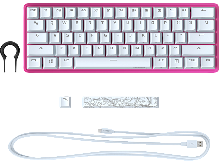 Клавиатура HyperX Alloy Origins 60, Проводное, Розовый