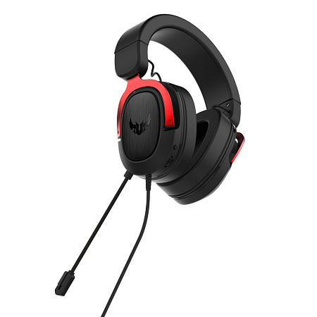 Игровая Гарнитура ASUS TUF Gaming H3, Проводной аналоговый, Чёрный/Красный 