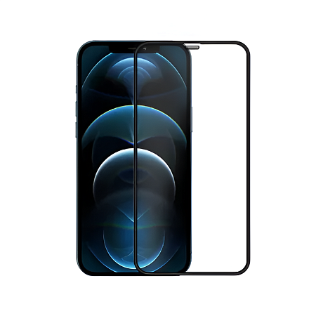 Helmet Diamond Glass 5D Frame iPhone 12 Pro Max, Black Helmet Diamond Glass 5D Frame iPhone 12 Pro Max, Black
