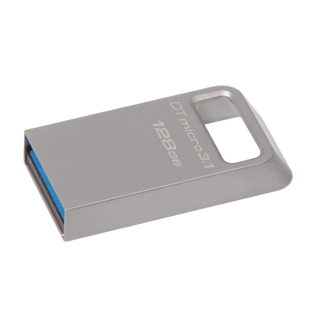 USB Flash накопитель Kingston DataTraveler Micro 3.1, 128Гб, Серебристый