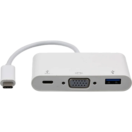Adapter All-in-One USB3.1 TYPE C to VGA + USB3.0 + TYPE C,  APC-631011
