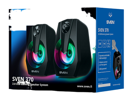 Speakers SVEN "370" Black, 6w, USB power  / DC 5V