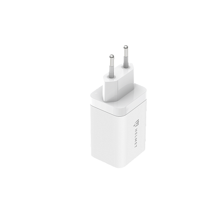 Helmet Wall Charger GaN 2*Type-C 45W 6A, White Helmet Wall Charger GaN 2*Type-C 45W 6A, White