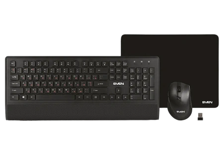 Клавиатура, мышь и коврик для мыши SVEN KB-C3800W, Беспроводное, Чёрный, клавиатуры ,мышки ,веб камера ,коврики ,флешки , 16gb, 32gb,64gb,128gb,256gb,512,microsd,sd