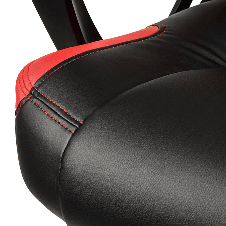 Игровое кресло Gamemax GCR07, Искусственная кожа, Черный/Красный