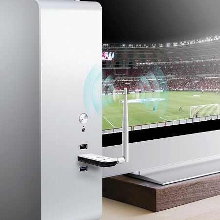 USB2.0 Wi-Fi N LAN Adapter TP-LINK "TL-WN722N", 150Mbps, Detachable Antenna